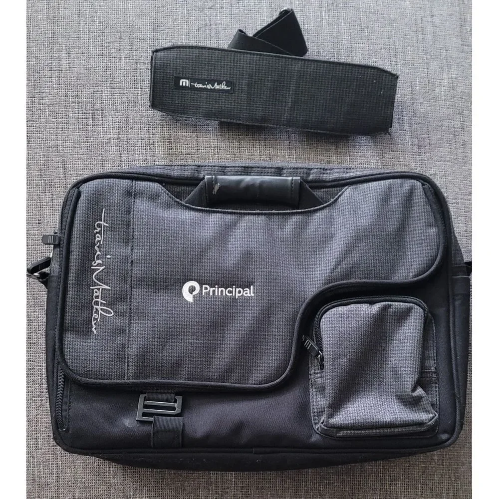 Travis Mathew Messenger Bag Laptop‎ Notebook Tote Briefcase Grey